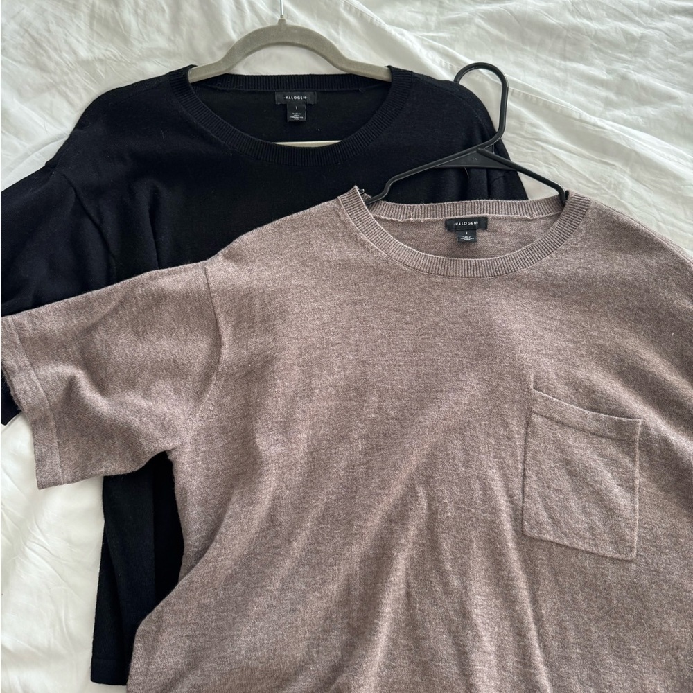 Halogen Sweater Tee Bundle - 🤎 + 🖤 - Large